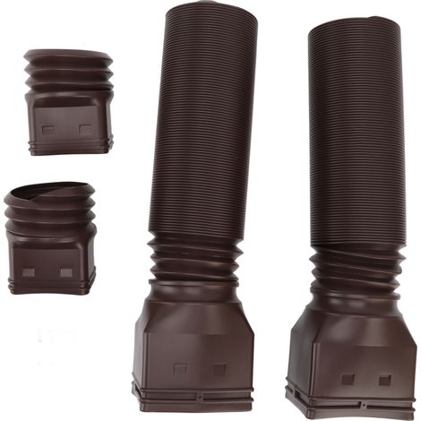 Rallonge de descente de gouttière flexible et universelle, extensible de 51 à 74 cm (20 à 29 pouces), marron (1/5)