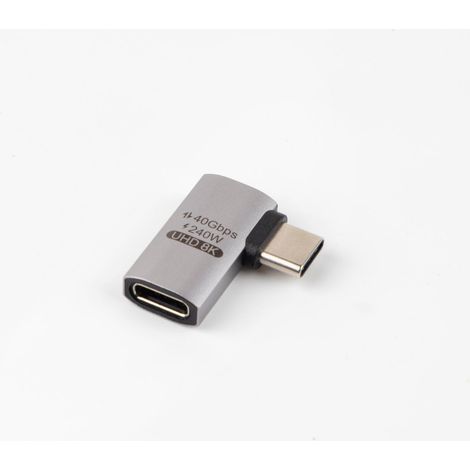 Adattatore angolare MicroConnect USB4 Gen 3x2 USB-C, 40 Gbps, 240 W, USB4-CCFA-240W