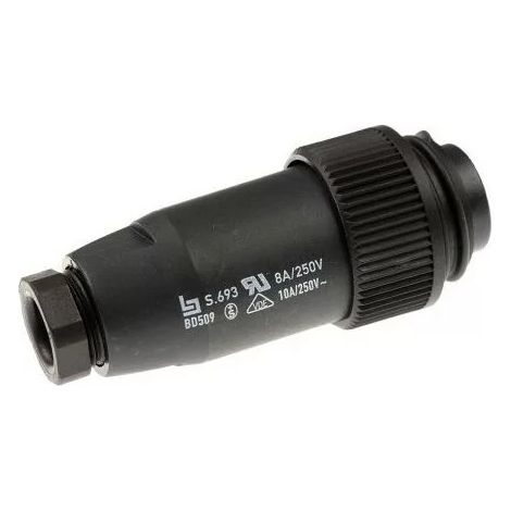 Binder 99-4201-00-07 7pos male circular connector - 693 series - Black