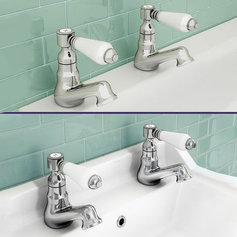 Imperior Traditional Bathroom Set of Twin Basin Taps & Twin Bath Filler Taps (1/5)