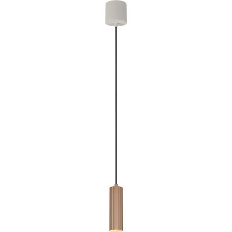 Suspension moderne SOKA Trio tubulaire rainurée café-gris 1xGU10 10W (1/3)