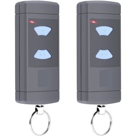 Lot de 2 émetteurs manuels compatibles avec Hörmann 868,3 MHz - Pour porte de garage Hörmann HSE2-868, HSM4-868, HS4-868, 2 canaux