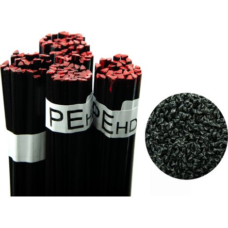 PEHD Carpeta de soldadura de plástico negro 100g Triángulo 3,5 mm