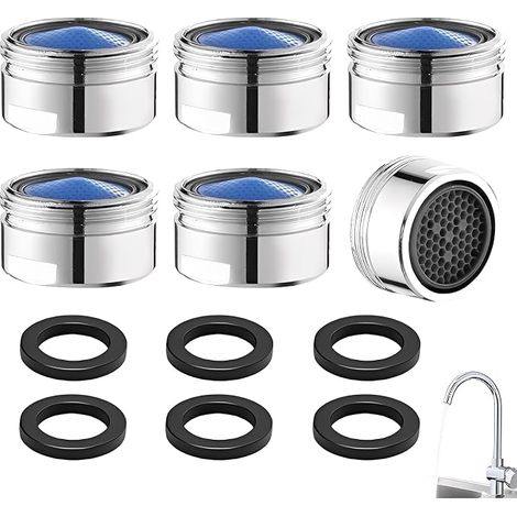 Mousseur Robinet M22 22 MM Filetage Mâle Aérateur d'eau Tamis de Robinet Aérateur de Filtre Mousseur pour Robinet Filtre Robinet Anti-éclaboussures pour Salle de Bbain Cuisine (1/5)