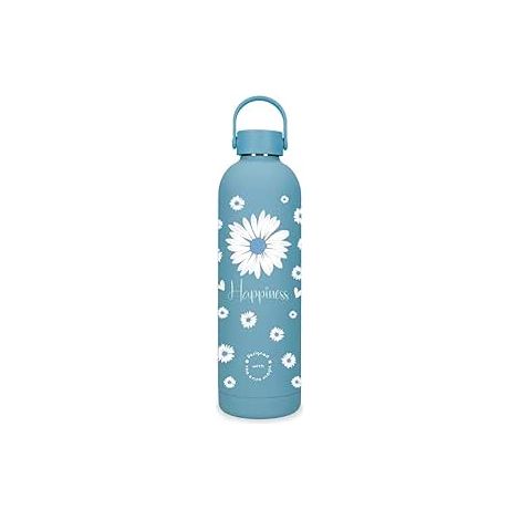 Botella de Acero Inoxidable Azul Enso Happiness 750ml 7x26,5x7 cms