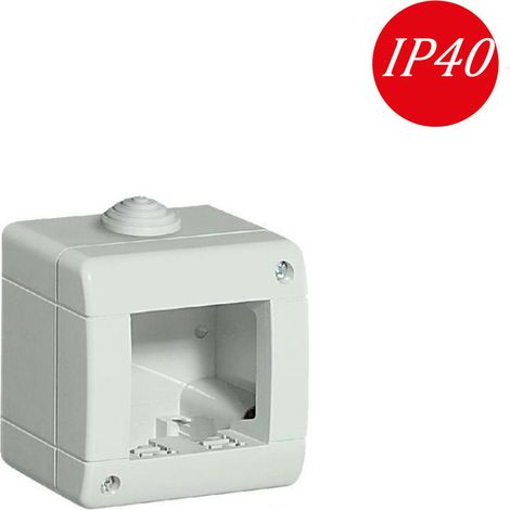 Custodia idrobox per esterno a 2  posti compatibile con matix cassetta per interruttori ip40 (1/3)