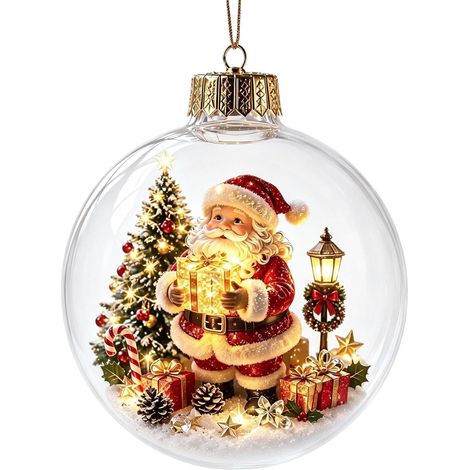 Boules de Noël lumineuses à LED, fonctionnant sur piles, pour sapin de Noël, décorations pour la maison, la ferme, le bureau (1/5)