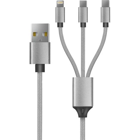CABLE CARGADOR USB/C+LIGHTNING+MICRO