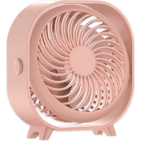 1 Mini ventilateur de bureau, Moteur CC silencieux, Batterie 2000 mAh, 3 vitesses réglables, Pour maison et dortoir (1/5)