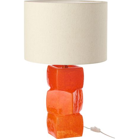 Lampe à Poser Design "3 Cubes" 62cm Orange