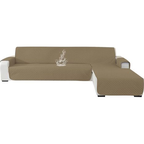 Copridivano angolare a 2 posti Ystyle, universale, reversibile (sinistra/destra), impermeabile, antiscivolo (210 cm, caffè chiaro) (1/5)
