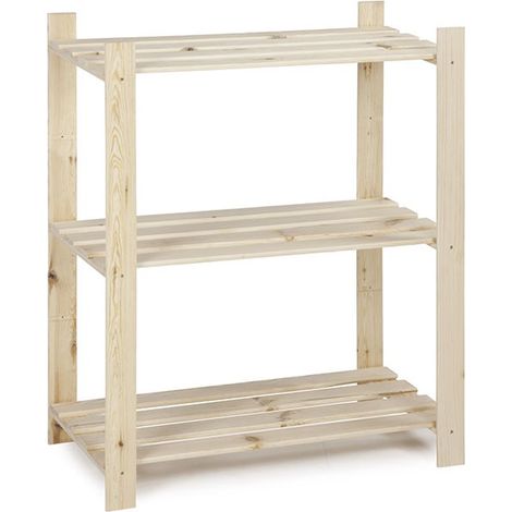 Etagère simple en bois 15kg à 3 tablettes - large (1/3)