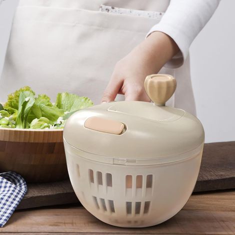 Generisch Spinner à légumes, bol de séchage à salade, 5,71 x 5,71 x 4,72 pouces, design réfléchi, passoire à fruits, base antidérapante, taille compacte de 800 ml pour la cuisine, le camping et le