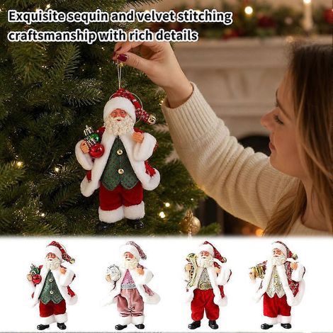 Christmas Santa Ornament - Hanging Decor Creates a Warm Holiday Tree Display (1/4)