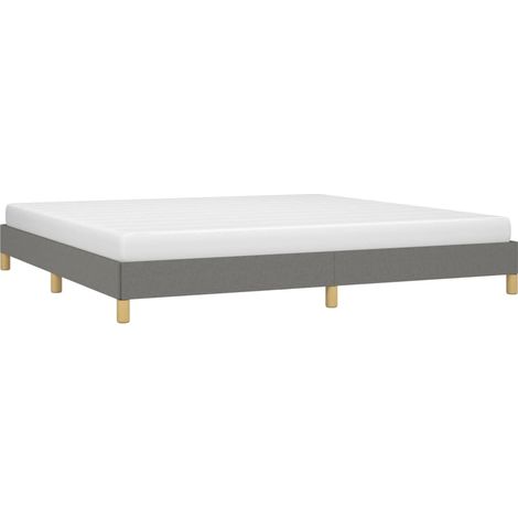 vidaXL Cadre de lit sans matelas gris foncé 200x200 cm tissu (1/5)