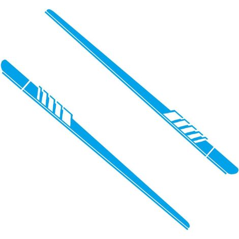 Car Stickers Waterproof PVC Blue Side Stripe Style