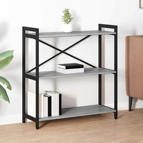 Bücherregal Grau Sonoma 80 x 30 x 85 cm Holzwerkstoff (1/5)