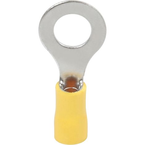 Terminali elettrici  Terminali a crimpare  Punta pre-isolata  Punte di cablaggio pre-isolate  Connettore elettrico  Terminale per cavo  Confezione da 10 capicorda rotonda preIsolee D.8mm Giallo