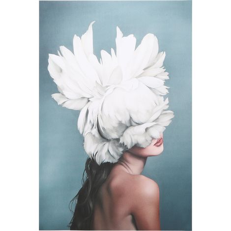 40x60cm Tableau Toile Moderne Plume Fille Silhouette Décoration Murale Salon Art Mural (1/5)