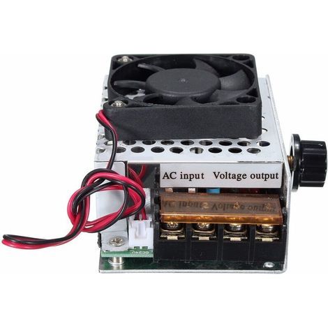 AC 220V 4000W High Power SCR Electronic Voltage Regulator Speed Controller Thermostat with Fan (1/4)