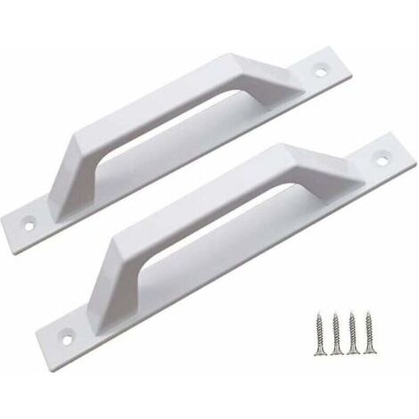 Coffret de forets pour perceuse Poignée de porte en alliage d'aluminium à poignée de porte en aluminium de verre montée sur verre et en plastique de cuisine (D white)