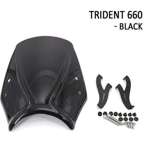 Pour Trident 660 Trident660 2021 2022 Nouveaux accessoires moto : déflecteur de vent de pare-brise, cache de carénage – Noir