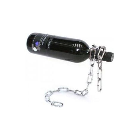 Chaîne porte-bouteille - Accessoires pour le vin - Fer plaqué nickel - 30 x 3 cm (1/2)