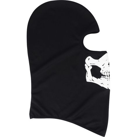 Masque intégral noir (tissu en maille) pour cosplay de squelette fantôme crâne, militaire, randonnée et cyclisme (1/5)