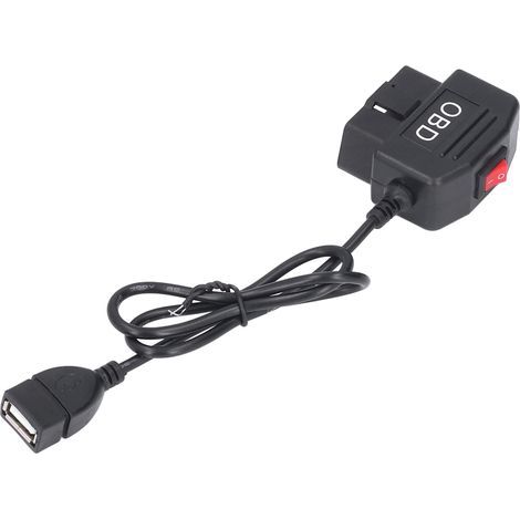 Câble Adaptateur D'alimentation OBD, Protection Basse Tension, Chargement de Téléphone avec Caméra de Tableau de Bord de 48 Cm, Surveillance 24 Heures, Universel avec les Modèles. (1/5)