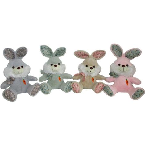 Kaninchen mit Karotte, 20 cm, gemischt