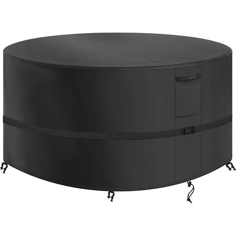 Meubles De Jardin Housse Rond Jardin Table Housse Imperméable Résistant Circulaire Patio Extérieur Meubles Tente Housse Anti-UV Déner Chaise Table Housse Anti-poussiére é128X71cm (1/5)