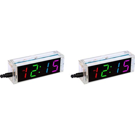 Kit de reloj DIY 2X, tubo digital, reloj de temperatura, pantalla a color DS1302, kit electrónico DIY, kit