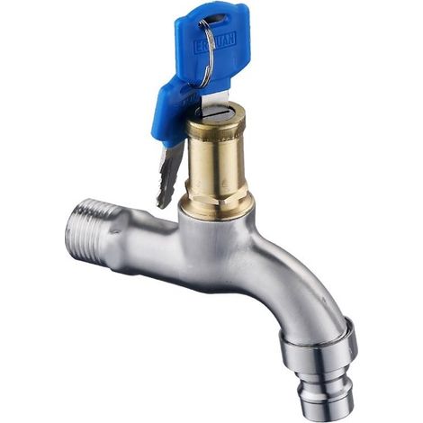 2 grifos con cerradura – Grifo de agua exterior con cerradura para jardín y huerto. (1/5)