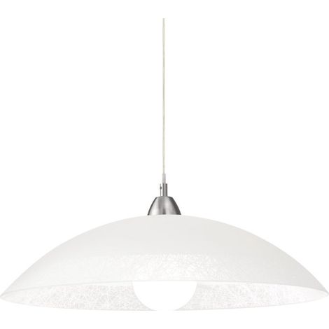 Sospensione Moderna Lana Vetro Bianco 1 Luce E27 (1/5)