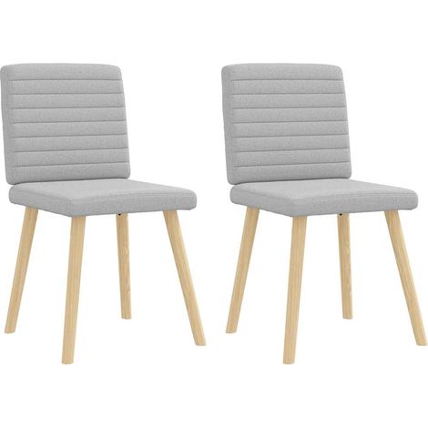 Lot de 2 Chaises à manger,Chaise de cuisine gris nuage tissu CFW67344 (1/5)
