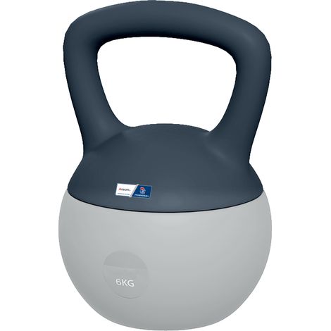 6-kg-Kettlebell – Aosom.fr x FFHandball – graue und blaue rutschfeste Hantel (1/5)