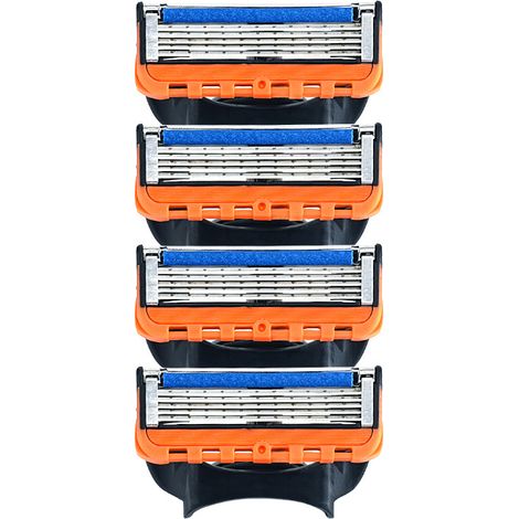 Lames de rasoir pour hommes avec grille flexible – Compatible avec les rasoirs Fusion ProGlide, 4 lames de rechange (1/2)