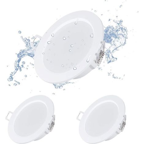 Spot LED encastré - Ultra fin 25mm IP44 anti éclaboussures - Intérieur domestique - Lot 3 3000K (1/5)