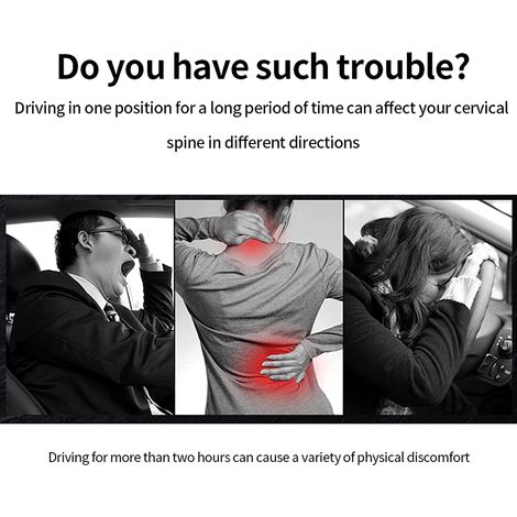 Lot de 2 coussins d'appui-tête en cuir PU pour voiture, coussins de soutien cervical souples et portables pour siège auto (1/4)