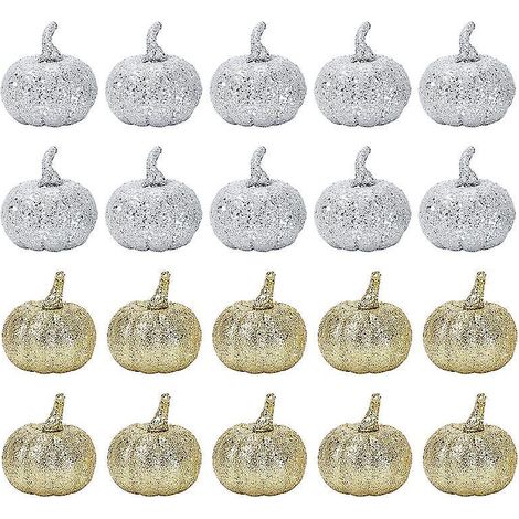 20 Stück künstliche Kürbisse als Halloween-Dekoration (1/3)