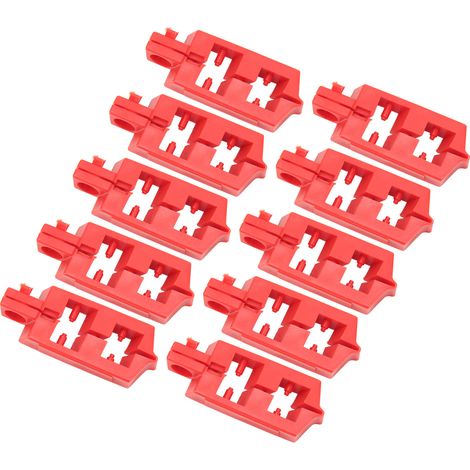 Lot de 10 dispositifs de verrouillage de disjoncteur à enclenchement rapide en nylon PA pour l'isolation énergétique et la sécurité. (1/5)