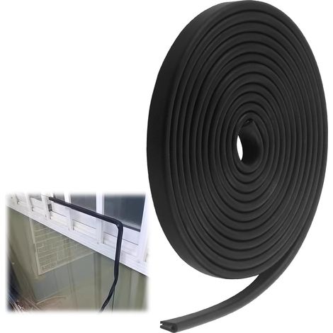 Protection de bords en caoutchouc EPDM en forme de U, 1,5 mm x 6 m, protection des bords en forme de U, pour tôles, portes de voiture, trappes et coins de table (1/5)