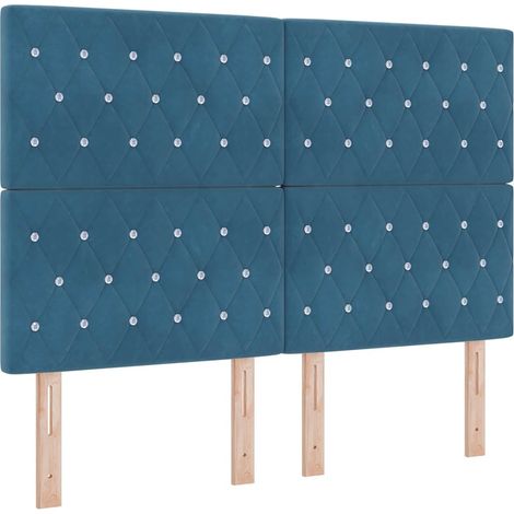 Maison Exclusive - Tête de lit Bleu foncé 144 cm Velours