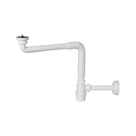 SIFONE IN PP CREA SPAZIO A BOTTIGLIA PER LAVABO SENZA PILETTA- 11/4 - Uscita D. 32 mm- GHIDI- pezzi 1