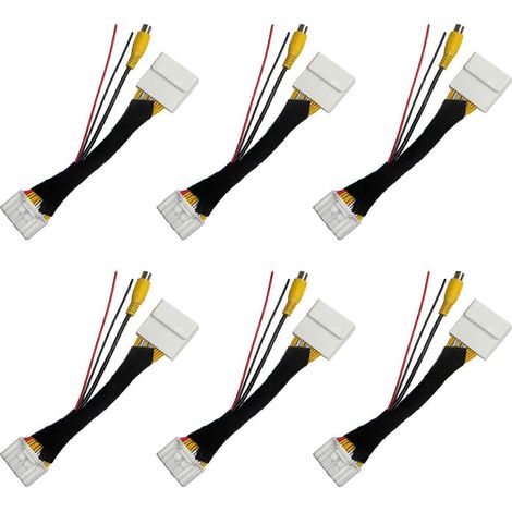 Cable adaptador convertidor de cámara de marcha atrás RCA de 6 x 28 pines para coche, compatible con CX-5, Demio, Axela Roadster y MX-5 Miata (2, 3 y 6, respectivamente). (1/5)