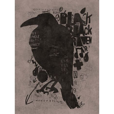 Papier peint panoramique animaux à motif oiseau Tapisserie panoramique noir et blanc tendance bureau Papier peint panoramique design et moderne (1/2)