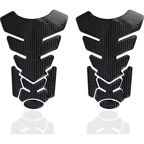 Lot de 2 protège-réservoir de Moto 3D, Autocollant 3D Carbone Moto, Film Protecteur réservoir- Autocollants - Aspect Carbone - pour Motos Sport et roadsters - Universel (1/5)