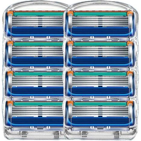 Lames de rasoir pour homme Gillette, paquet de 8 recharges de lames de rasoir, 5 lames antifriction (1/2)
