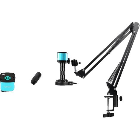 Microscopio, uscita video 4K, telecomando, supporto standard, obiettivo zoom 150X (1/2)