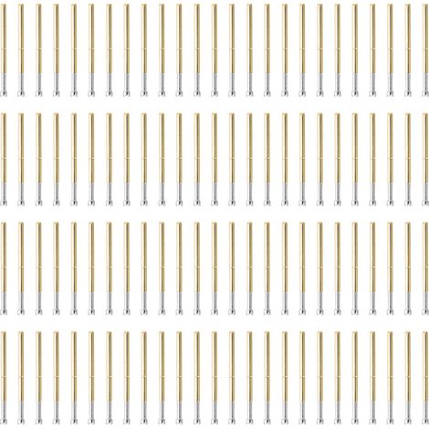 100 tiges Pogo Pin à tête Q, 4 griffes, laiton et acier inoxydable, courant nominal 5A, broches de test PCB remplaçables facilement (1/5)